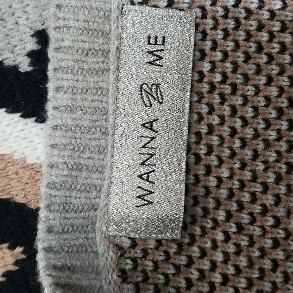 (M) Wanna B Me Knit Sweater Cozy Oversized Loungewear Eclectic Super Soft Warm - Picture 3 of 8
